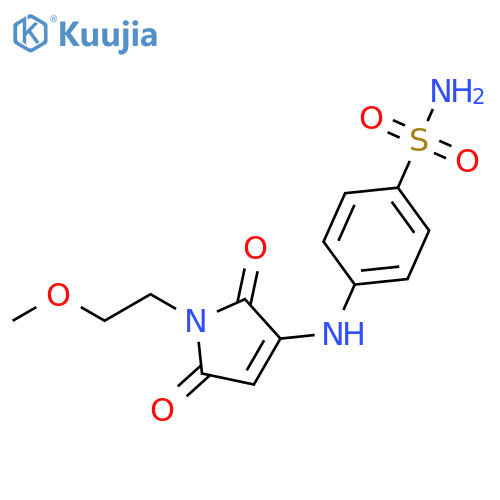 4-{1-(2-methoxyethyl)-2,5-dioxo-2,5-dihydro-1H-pyrrol-3-ylamino}benzene-1-sulfonamide structure