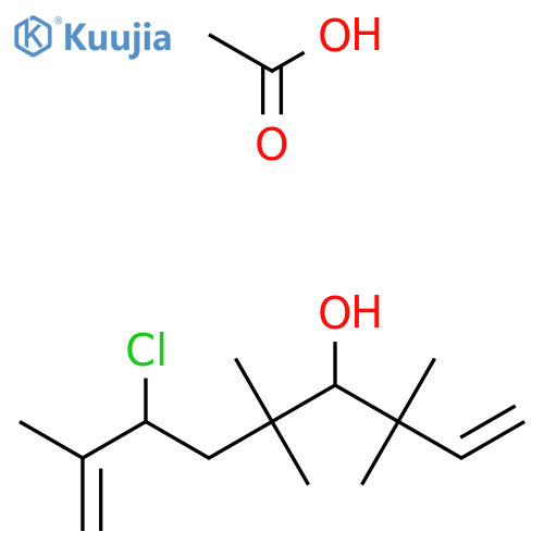 1,8-Nonadien-4-ol, 7-chloro-3,3,5,5,8-pentamethyl-, acetate structure