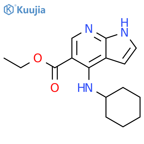 1H-Pyrrolo[2,3-b]pyridine-5-carboxylic acid, 4-(cyclohexylamino)-, ethylester structure