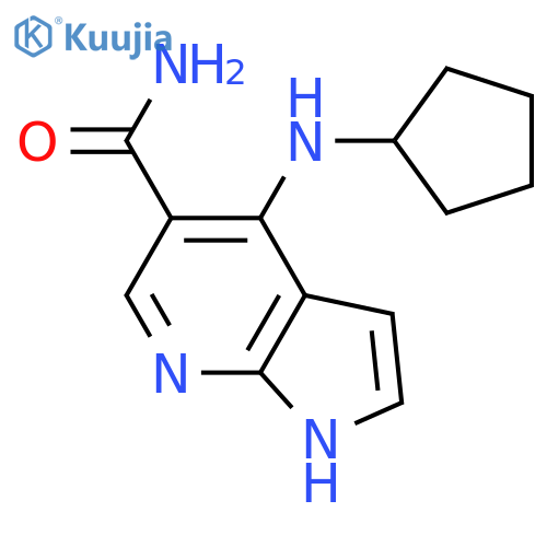 1H-Pyrrolo[2,3-b]pyridine-5-carboxamide, 4-(cyclopentylamino)- structure