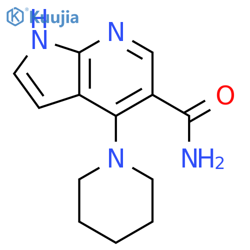 1H-Pyrrolo[2,3-b]pyridine-5-carboxamide, 4-(1-piperidinyl)- structure