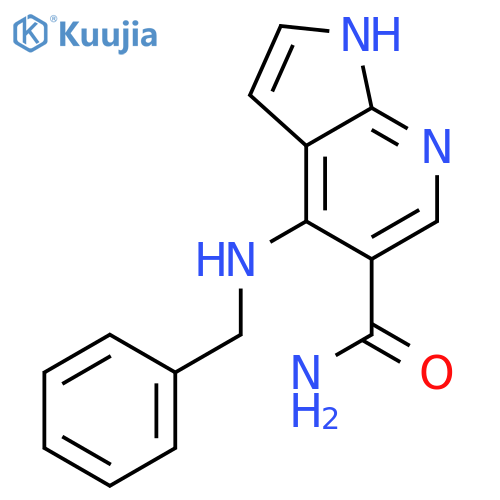 1H-Pyrrolo[2,3-b]pyridine-5-carboxamide, 4-[(phenylmethyl)amino]- structure