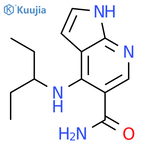 1H-Pyrrolo[2,3-b]pyridine-5-carboxamide, 4-[(1-ethylpropyl)amino]- structure