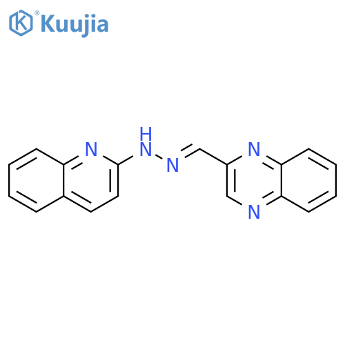 2-Quinoxalinecarboxaldehyde, 2-quinolinylhydrazone structure