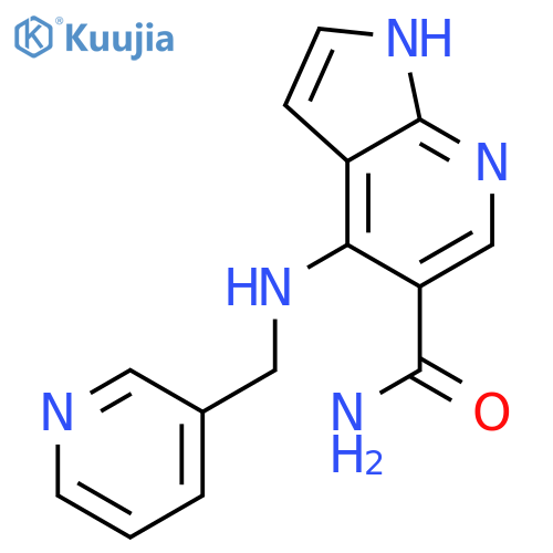 1H-Pyrrolo[2,3-b]pyridine-5-carboxamide, 4-[(3-pyridinylmethyl)amino]- structure