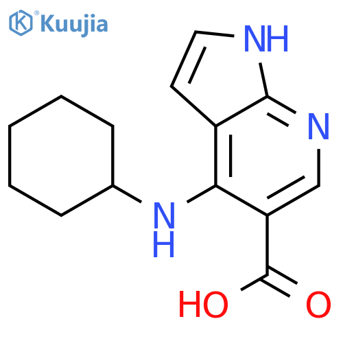 1H-Pyrrolo[2,3-b]pyridine-5-carboxylic acid, 4-(cyclohexylamino)- structure