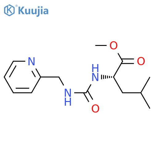 L-Leucine, N-[[(2-pyridinylmethyl)amino]carbonyl]-, methyl ester structure
