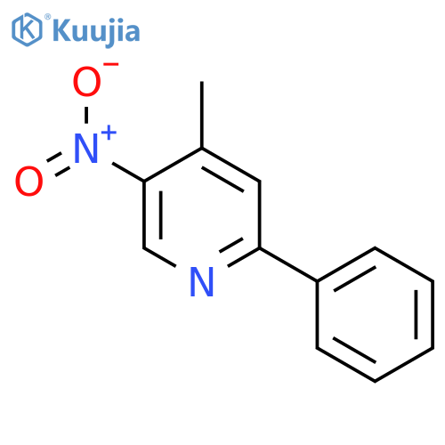 Pyridine, 4-methyl-5-nitro-2-phenyl- structure