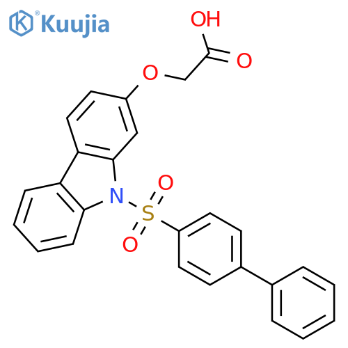 Acetic acid, 2-[[9-([1,1'-biphenyl]-4-ylsulfonyl)-9H-carbazol-2-yl]oxy]- structure