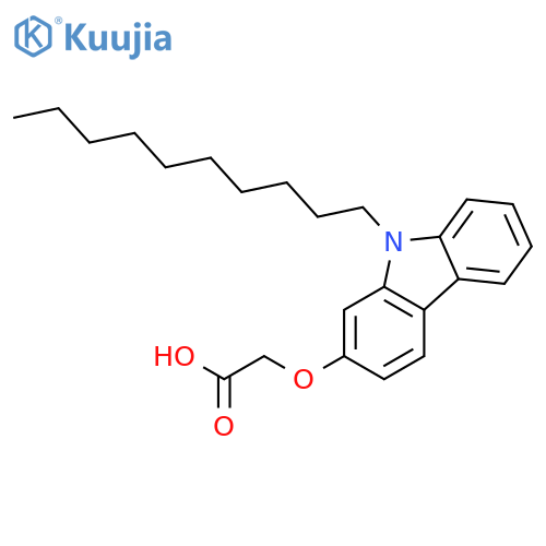 Acetic acid, 2-[(9-decyl-9H-carbazol-2-yl)oxy]- structure