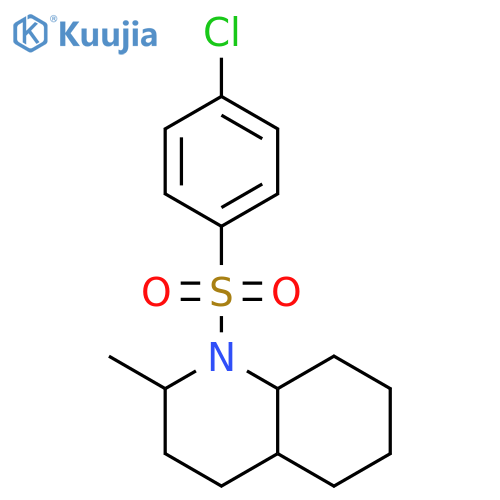 Quinoline, 1-[(4-chlorophenyl)sulfonyl]decahydro-2-methyl- structure