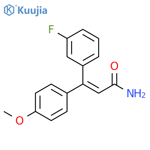 2-Propenamide, 3-(3-fluorophenyl)-3-(4-methoxyphenyl)-, (2Z)- structure