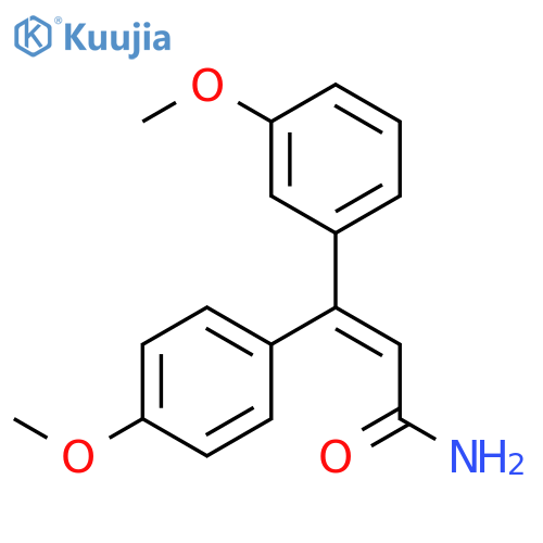 2-Propenamide, 3-(3-methoxyphenyl)-3-(4-methoxyphenyl)-, (2E)- structure