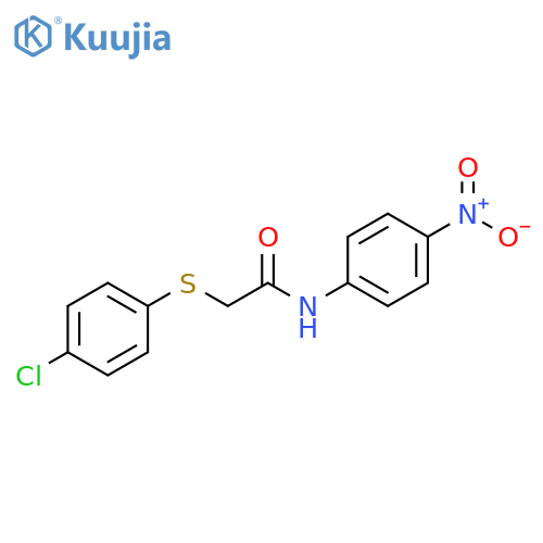 2-(4-chlorophenyl)sulfanyl-N-(4-nitrophenyl)acetamide structure