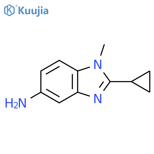 2-cyclopropyl-1-methyl-1H-1,3-benzodiazol-5-amine structure