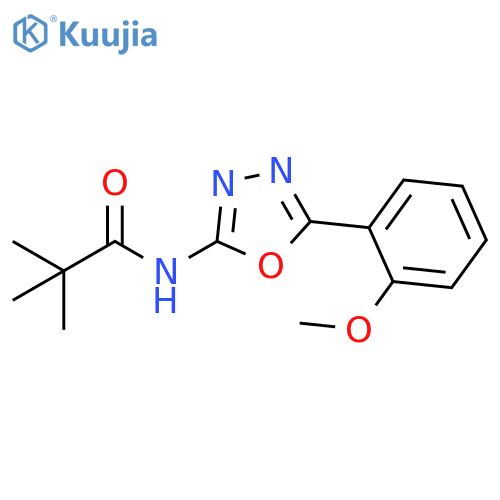 N-5-(2-methoxyphenyl)-1,3,4-oxadiazol-2-yl-2,2-dimethylpropanamide structure