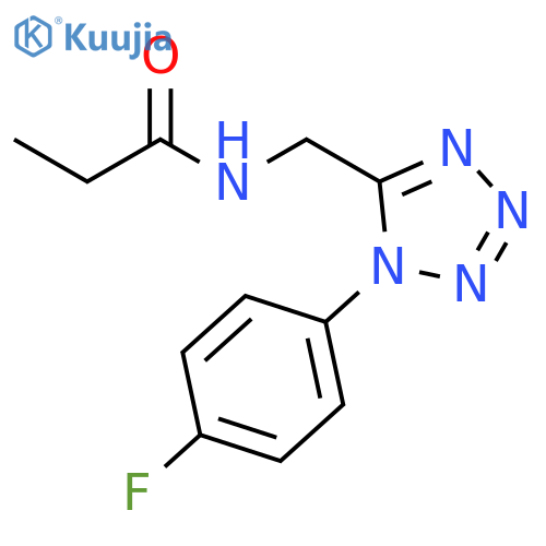 N-{1-(4-fluorophenyl)-1H-1,2,3,4-tetrazol-5-ylmethyl}propanamide structure