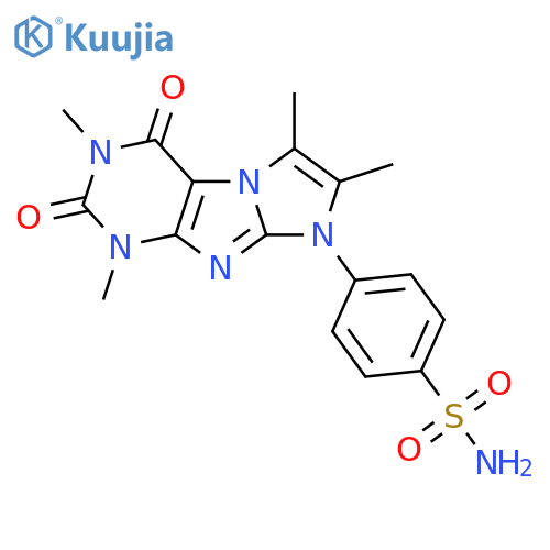 4-{1,3,6,7-tetramethyl-2,4-dioxo-1H,2H,3H,4H,8H-imidazo1,2-gpurin-8-yl}benzene-1-sulfonamide structure