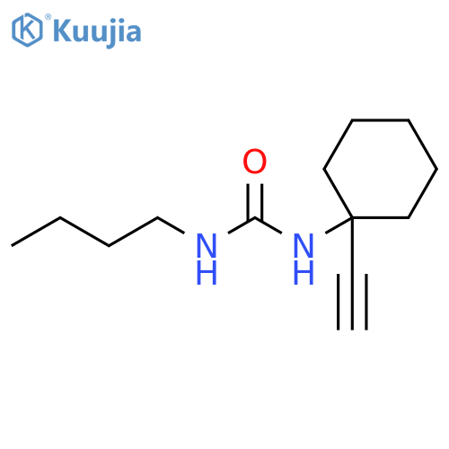 3-butyl-1-(1-ethynylcyclohexyl)urea structure