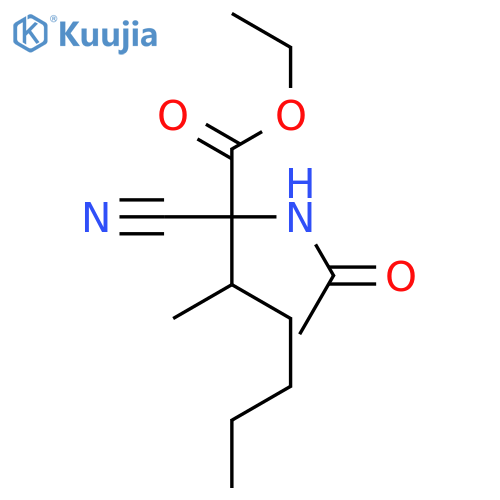 Heptanoic acid, 2-(acetylamino)-2-cyano-3-methyl-,ethyl ester structure