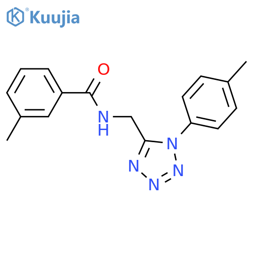 3-methyl-N-{1-(4-methylphenyl)-1H-1,2,3,4-tetrazol-5-ylmethyl}benzamide structure