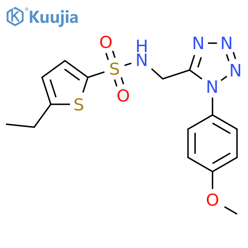 5-ethyl-N-{1-(4-methoxyphenyl)-1H-1,2,3,4-tetrazol-5-ylmethyl}thiophene-2-sulfonamide structure