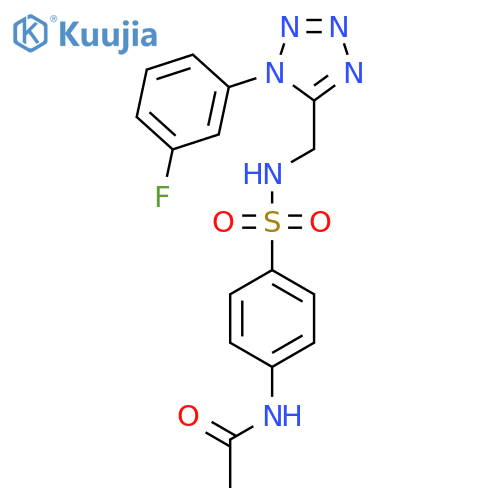 N-4-({1-(3-fluorophenyl)-1H-1,2,3,4-tetrazol-5-ylmethyl}sulfamoyl)phenylacetamide structure