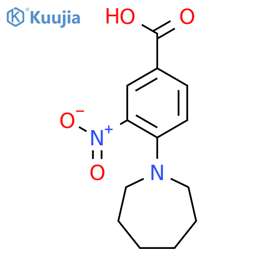 4-(azepan-1-yl)-3-nitrobenzoic acid structure