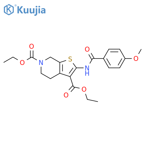 3,6-diethyl 2-(4-methoxybenzamido)-4H,5H,6H,7H-thieno2,3-cpyridine-3,6-dicarboxylate structure