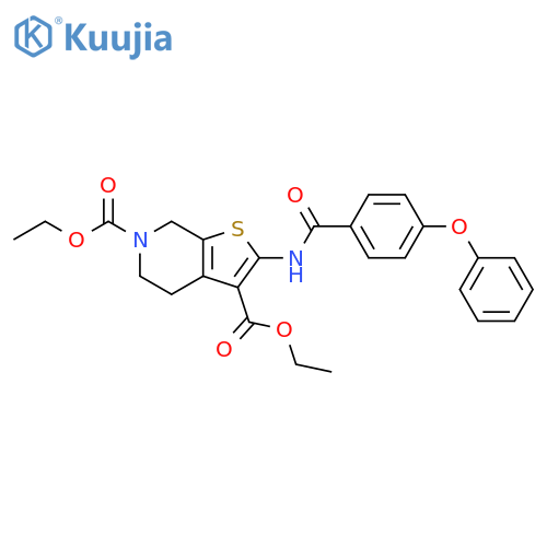 3,6-diethyl 2-(4-phenoxybenzamido)-4H,5H,6H,7H-thieno2,3-cpyridine-3,6-dicarboxylate structure