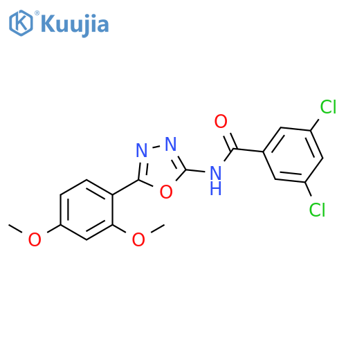 3,5-dichloro-N-5-(2,4-dimethoxyphenyl)-1,3,4-oxadiazol-2-ylbenzamide structure