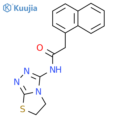 2-(naphthalen-1-yl)-N-{5H,6H-1,2,4triazolo3,4-b1,3thiazol-3-yl}acetamide structure