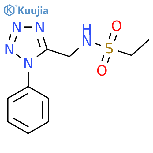 N-(1-phenyl-1H-1,2,3,4-tetrazol-5-yl)methylethane-1-sulfonamide structure