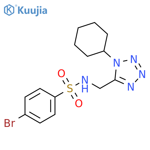 4-bromo-N-(1-cyclohexyl-1H-1,2,3,4-tetrazol-5-yl)methylbenzene-1-sulfonamide structure