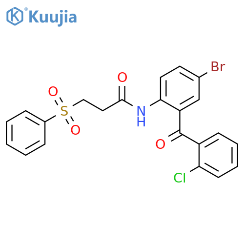3-(benzenesulfonyl)-N-4-bromo-2-(2-chlorobenzoyl)phenylpropanamide structure