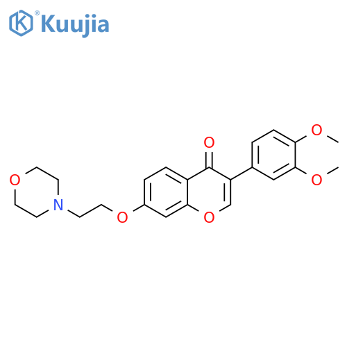 3-(3,4-dimethoxyphenyl)-7-2-(morpholin-4-yl)ethoxy-4H-chromen-4-one structure