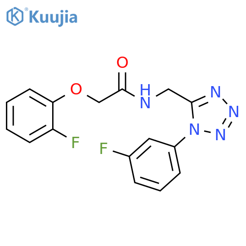 2-(2-fluorophenoxy)-N-{1-(3-fluorophenyl)-1H-1,2,3,4-tetrazol-5-ylmethyl}acetamide structure