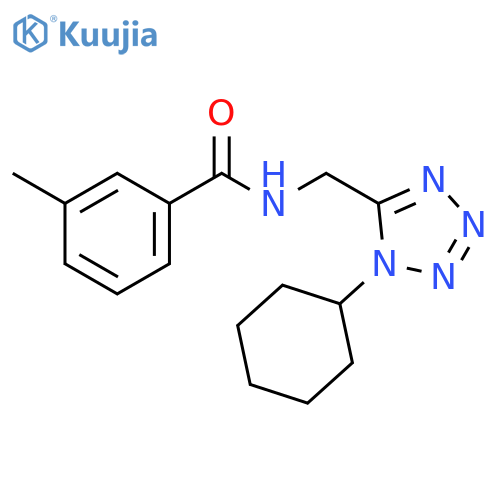 N-(1-cyclohexyl-1H-1,2,3,4-tetrazol-5-yl)methyl-3-methylbenzamide structure