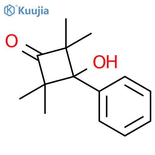 Cyclobutanone, 3-hydroxy-2,2,4,4-tetramethyl-3-phenyl- structure