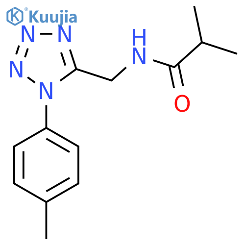 2-methyl-N-{1-(4-methylphenyl)-1H-1,2,3,4-tetrazol-5-ylmethyl}propanamide structure