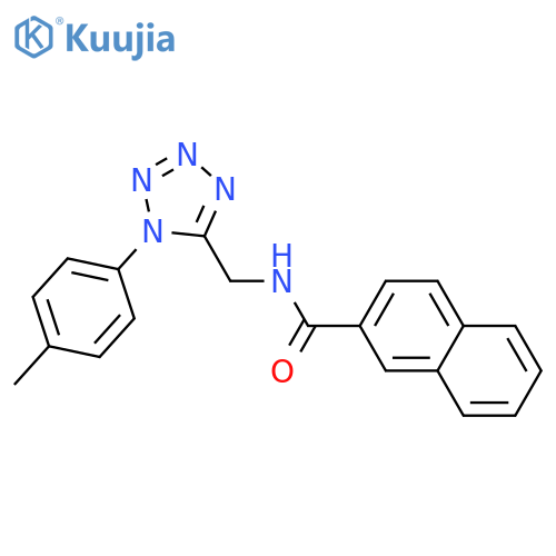 N-{1-(4-methylphenyl)-1H-1,2,3,4-tetrazol-5-ylmethyl}naphthalene-2-carboxamide structure