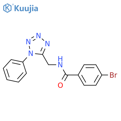 4-bromo-N-(1-phenyl-1H-1,2,3,4-tetrazol-5-yl)methylbenzamide structure