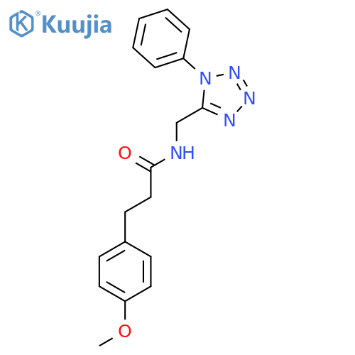 3-(4-methoxyphenyl)-N-(1-phenyl-1H-1,2,3,4-tetrazol-5-yl)methylpropanamide structure