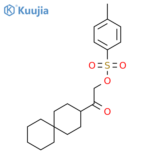 Ethanone, 2-[[(4-methylphenyl)sulfonyl]oxy]-1-spiro[5.5]undec-3-yl- structure