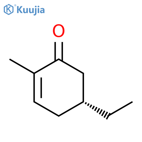 2-Cyclohexen-1-one, 5-ethyl-2-methyl-, (5R)- structure