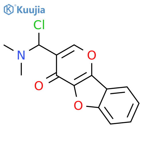 4H-Pyrano[3,2-b]benzofuran-4-one, 3-[chloro(dimethylamino)methyl]- structure
