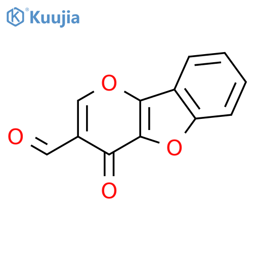 4-oxo-4H-pyrano[3,2-b][1]benzofuran-3-carbaldehyde structure