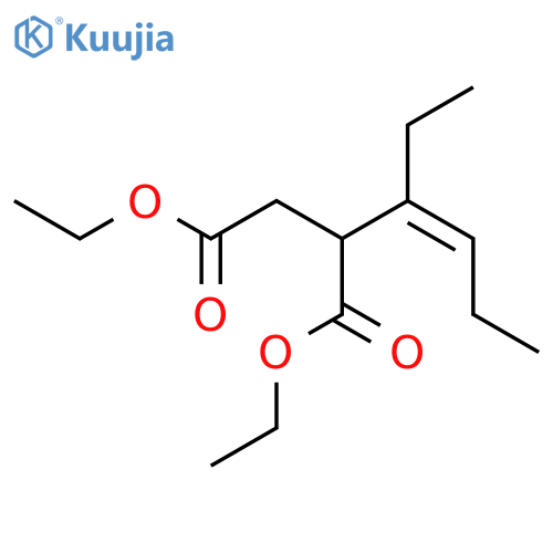Butanedioic acid, 2-[(1E)-1-ethyl-1-buten-1-yl]-, 1,4-diethyl ester structure