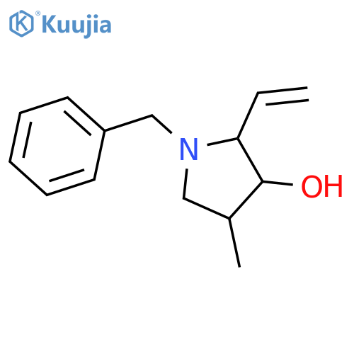 3-Pyrrolidinol, 2-ethenyl-4-methyl-1-(phenylmethyl)-, (2S,3R,4S)- structure