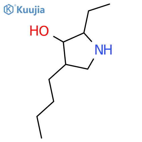 3-Pyrrolidinol, 4-butyl-2-ethyl-, (2S,3R,4S)- structure